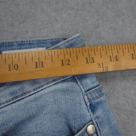 Judy Blue Jeans Womens 3/26 Blue Light Wash Skinny Fit Button Fly Raw Hem L - Picture 8 of 13